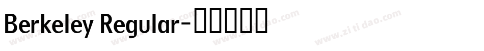 Berkeley Regular字体转换